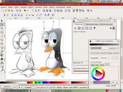 Gnome Desenhando o Pinguin